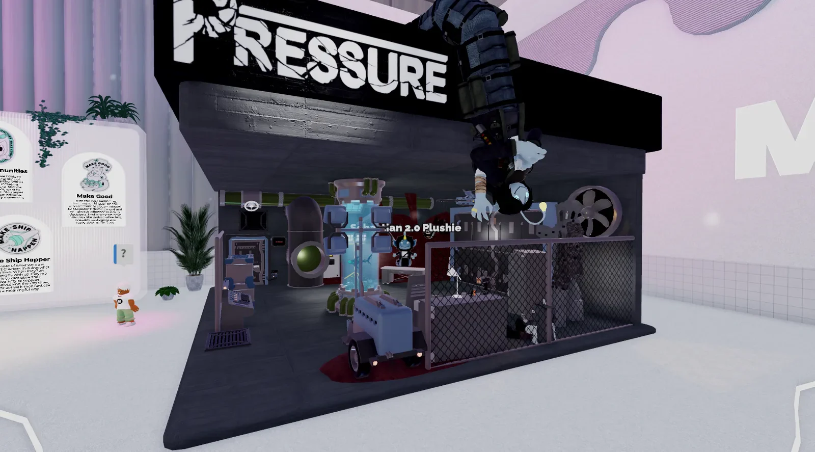 A Pressure merchandise storefront inside the Makeship marketplace.
